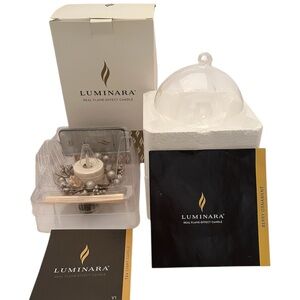 Luminara Berry Ornament Real Flame-Effect Tealight Candle w/Batteries and Remote